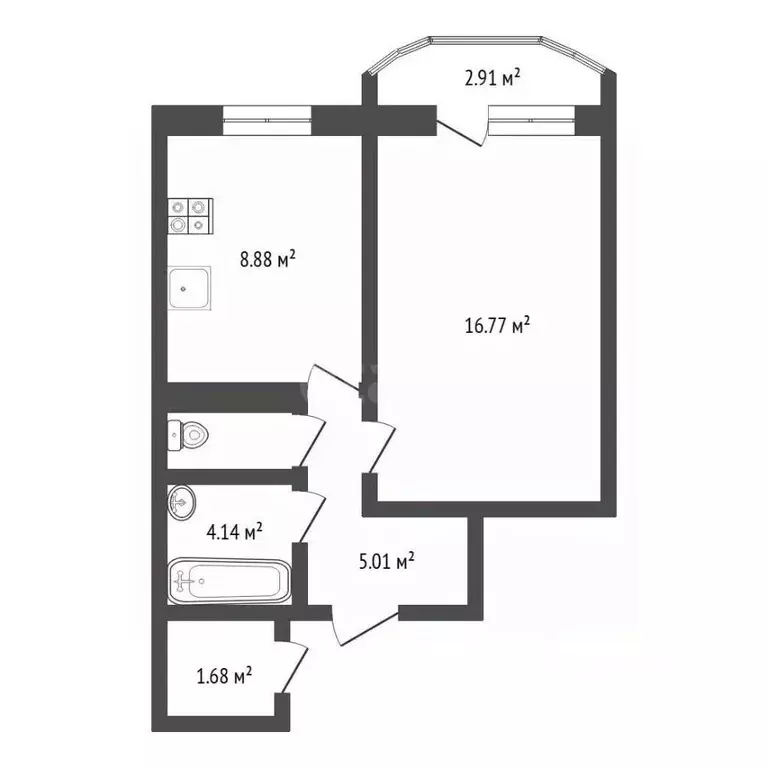 1-к кв. Тюменская область, Тюмень Антипино мкр, ул. Беловежская, 19к2 ... - Фото 1