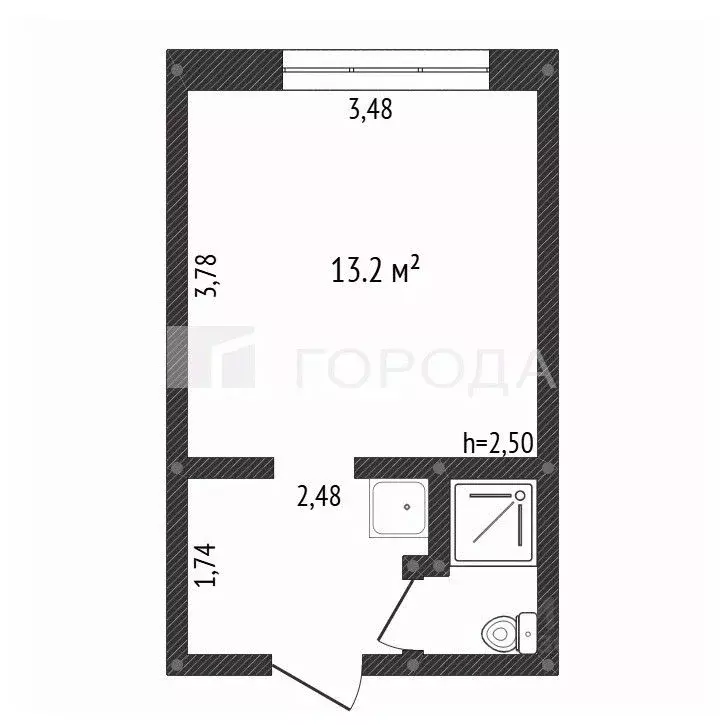 Студия Кемеровская область, Новокузнецк просп. Строителей, 73 (19.1 м) - Фото 2