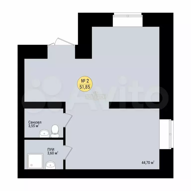 Продам помещение свободного назначения, 51.85 м - Фото 0