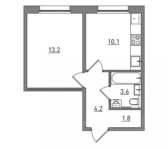 1-к кв. Кировская область, Киров ул. Чистопрудненская, 13А (32.9 м) - Фото 1