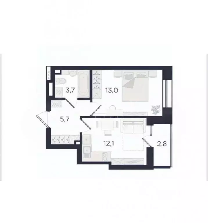 1-к кв. Свердловская область, Екатеринбург ул. Свердлова, 32 (36.8 м) - Фото 1