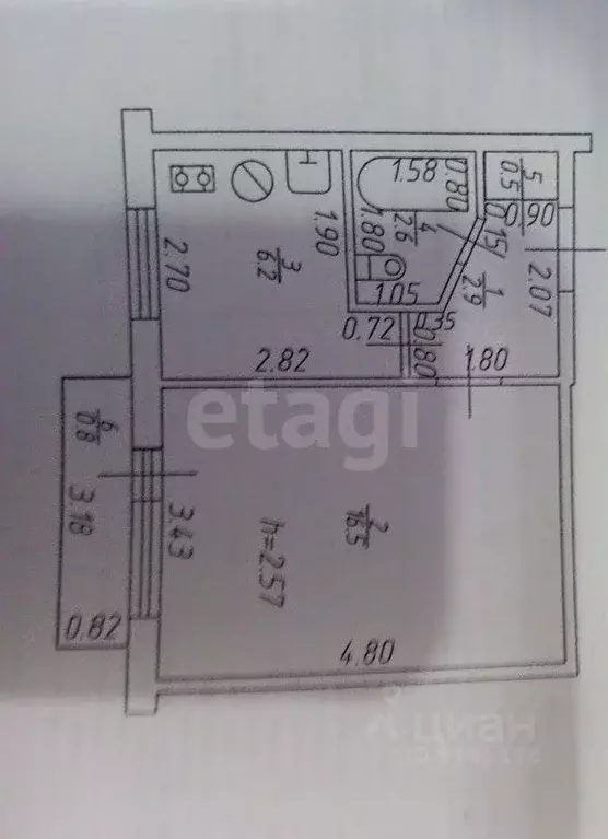 1-к кв. Татарстан, Казань Парковая ул., 19 (30.0 м) - Фото 2