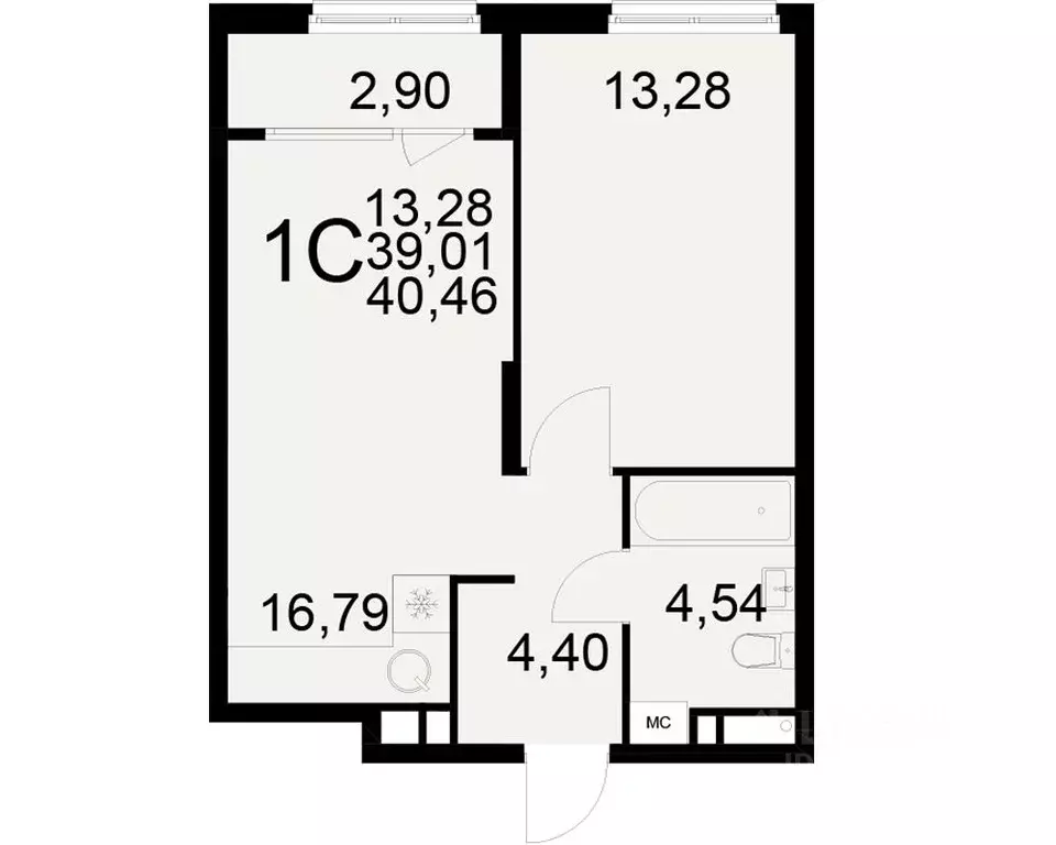 1-к кв. Рязанская область, Рязань ул. Бирюзова (39.01 м) - Фото 0