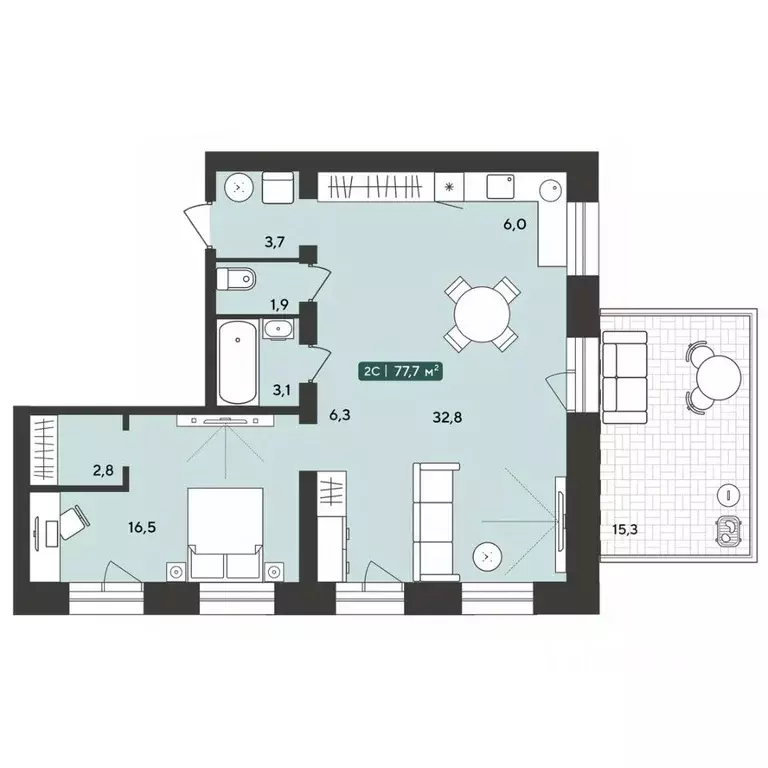 2-к кв. Новосибирская область, Мошковский район, пос. Октябрьский ... - Фото 1