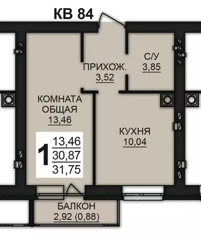 1-к кв. Ивановская область, Ивановский район, Богданихское с/пос, д. ... - Фото 1