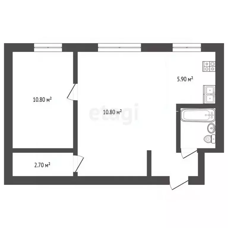 2-к кв. Красноярский край, Норильск ул. Завенягина, 4к1 (46.7 м) - Фото 2
