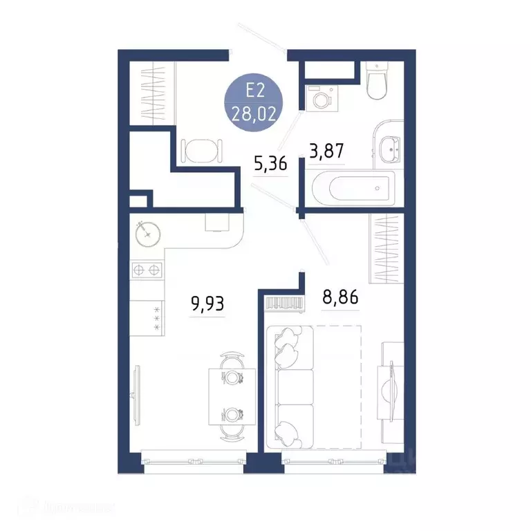 1-к кв. Рязанская область, Рязанский муниципальный округ, с. Дядьково ... - Фото 2