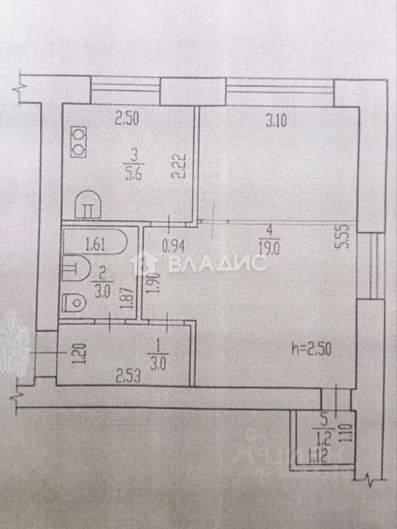 2-к кв. Брянская область, Брянск ул. Пушкина, 49 (31.8 м) - Фото 2
