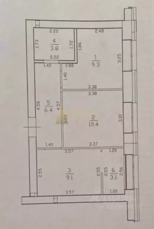 2-к кв. Татарстан, Казань ул. Азата Аббасова, 19 (42.1 м) - Фото 2