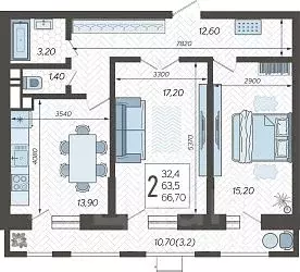 2-к кв. Краснодарский край, Краснодар 9-й километр мкр, ул. ... - Фото 1