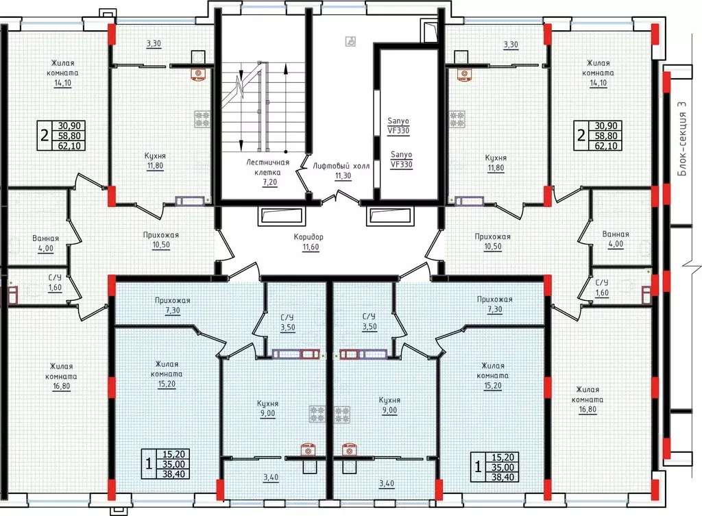 2-к кв. Ставропольский край, Ставрополь ул. Якова Андрюшина, 6 (62.1 ... - Фото 1