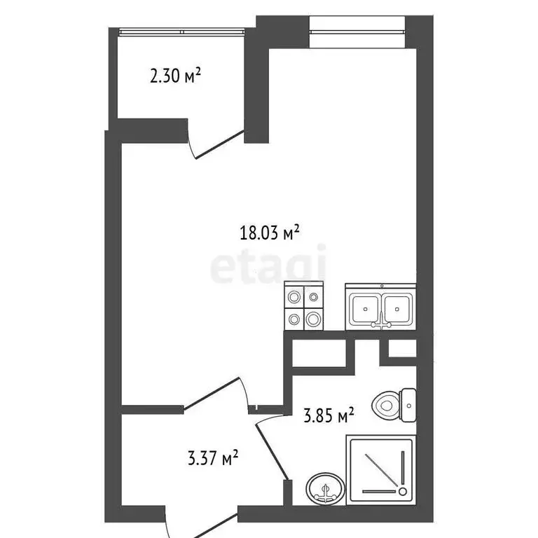 1-комнатная квартира: Санкт-Петербург, Приморский район, муниципальный ... - Фото 1