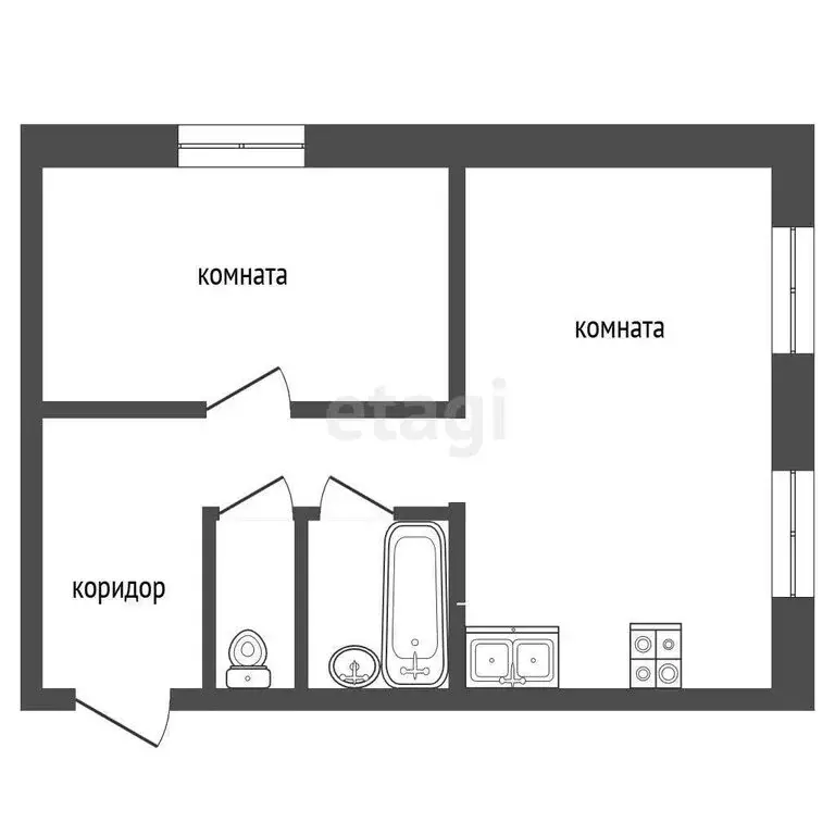 1-комнатная квартира: Камышлов, Советская улица, 9 (28.1 м) - Фото 1