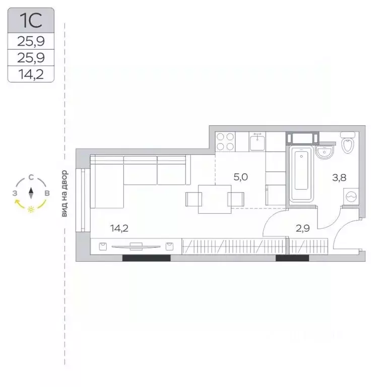 Студия Московская область, Мытищи городской округ, д. Пирогово ул. ... - Фото 1