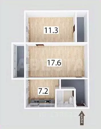 2-к кв. Омская область, Омск Городок Нефтяников мкр, ул. Энергетиков, ... - Фото 2