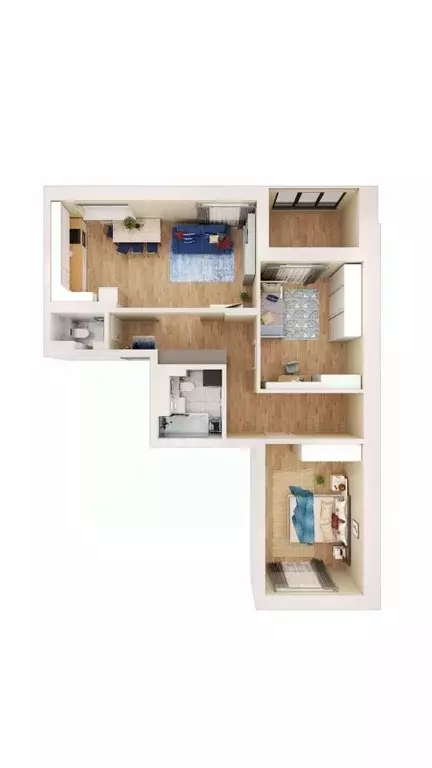 3-к кв. Татарстан, Казань ул. Петра Полушкина, 1 (81.1 м) - Фото 1