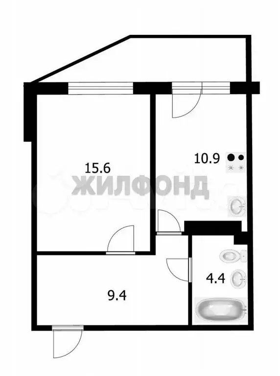2-к. квартира, 40,3 м, 14/20 эт. - Фото 0