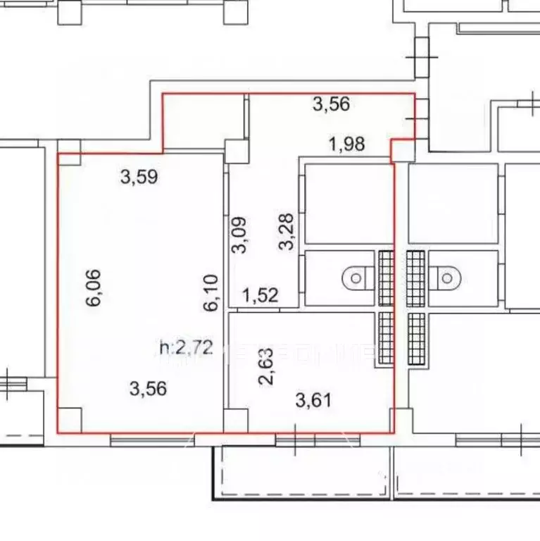 1-к кв. Челябинская область, Челябинск ул. Братьев Кашириных, 72 (46.9 ... - Фото 1