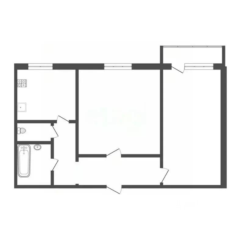 2-к кв. Тульская область, Тула ул. Пузакова, 17 (50.4 м) - Фото 2