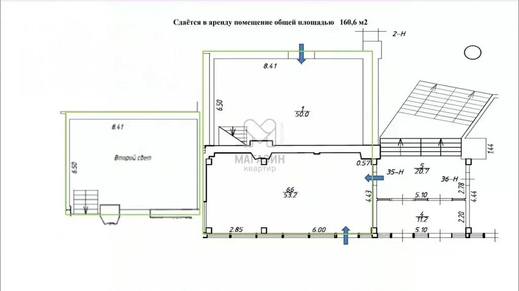 Помещение свободного назначения в Санкт-Петербург Малоохтинский ... - Фото 0