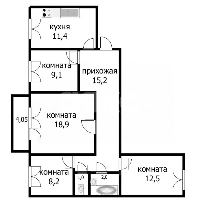4-к кв. Краснодарский край, Анапа ул. Тургенева, 250 (80.1 м) - Фото 2