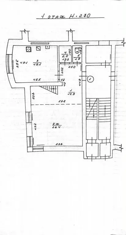 3-к. квартира, 140 м, 2/4 эт. - Фото 1