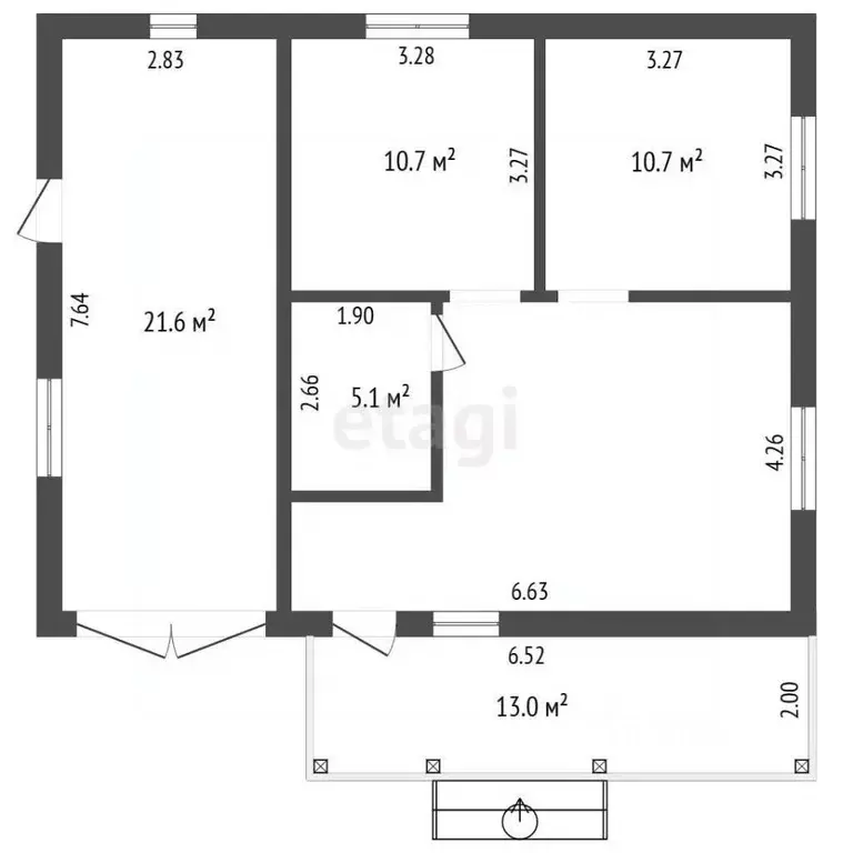 Дом в Забайкальский край, Читинский район, Угданское с/пос, с. Угдан ... - Фото 1