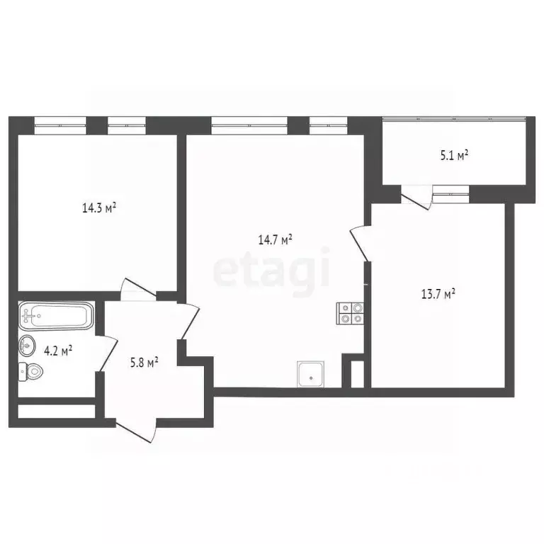 2-к кв. Ярославская область, Ярославль Тутаевское ш., 93Б (65.4 м) - Фото 1