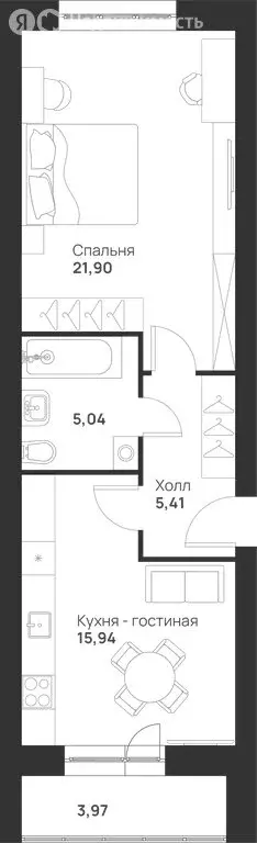 1-комнатная квартира: Тула, улица Героев России, 8 (52.26 м) - Фото 1
