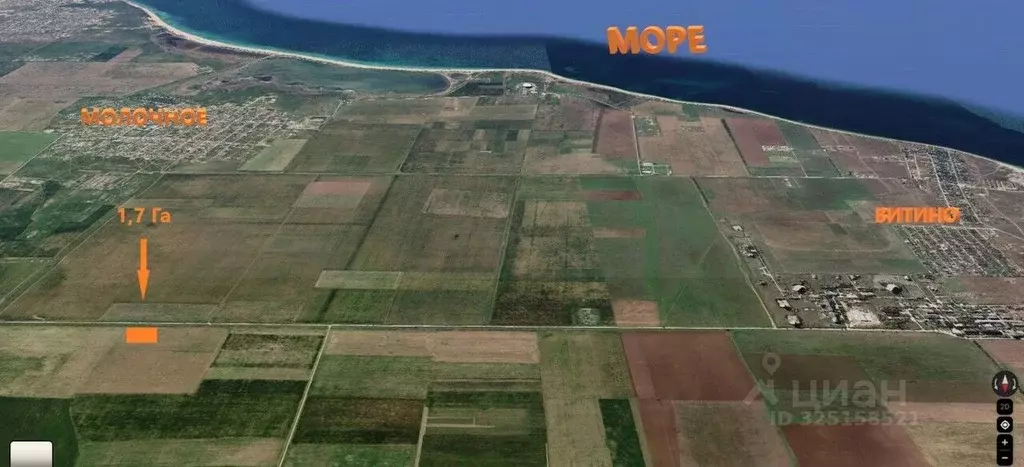 Участок в Крым, Сакский район, с. Молочное ул. Школьная, 9 (170.0 ... - Фото 1