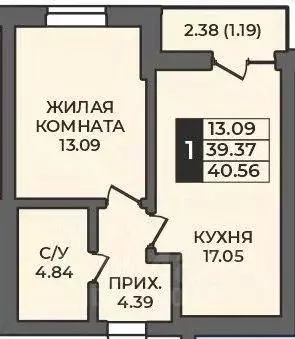 1-к кв. Оренбургская область, Оренбург Гранд Парк жилой комплекс ... - Фото 1