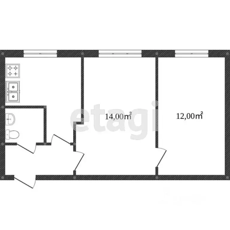 2-к кв. Вологодская область, Вологда ул. Добролюбова, 29А (37.6 м) - Фото 1