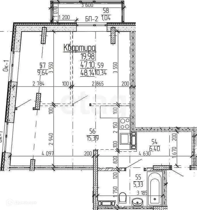 Продаётся 2-к квартира, 48.1 м - Фото 1