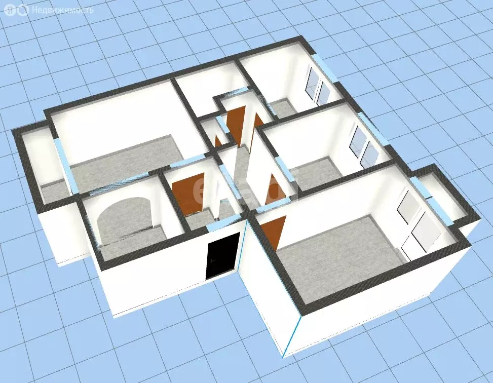 4-комнатная квартира: Губкин, улица Раевского, 4 (70.8 м) - Фото 1