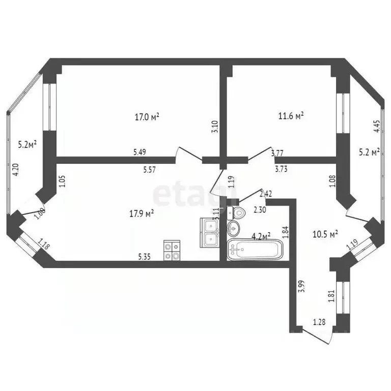 2-к кв. Краснодарский край, Новороссийск Цемдолина тер., ул. ... - Фото 1