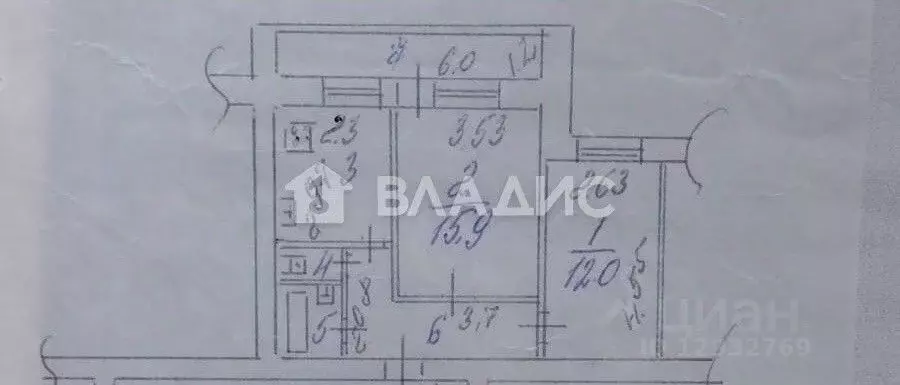 2-к кв. Пензенская область, Пенза ул. Луначарского, 7А (49.3 м) - Фото 1