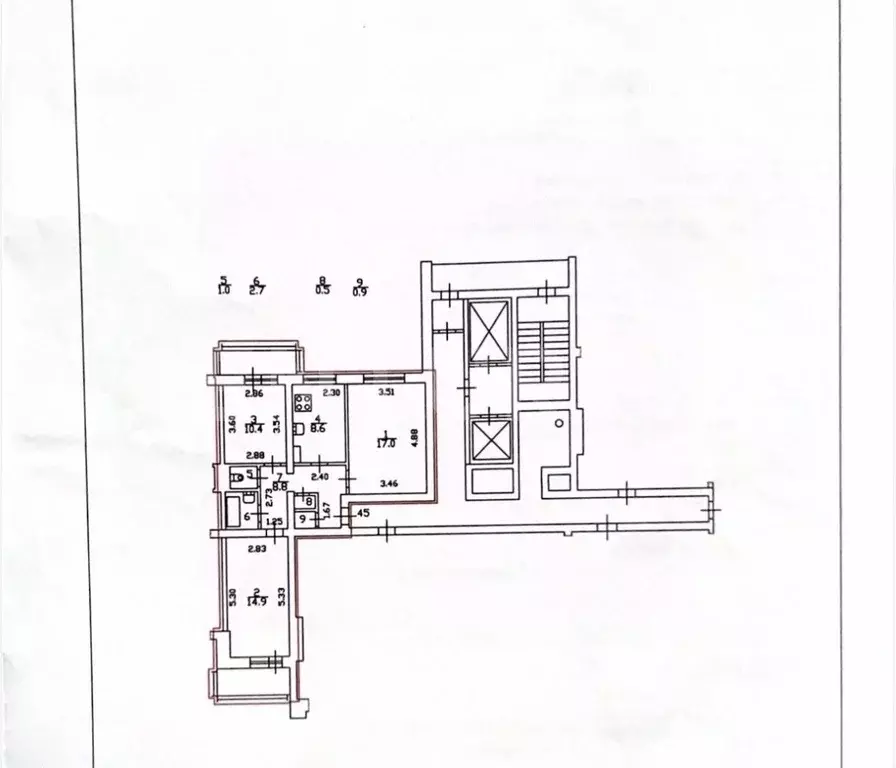 3-к кв. Санкт-Петербург Новосмоленская наб., 1 (64.0 м) - Фото 2