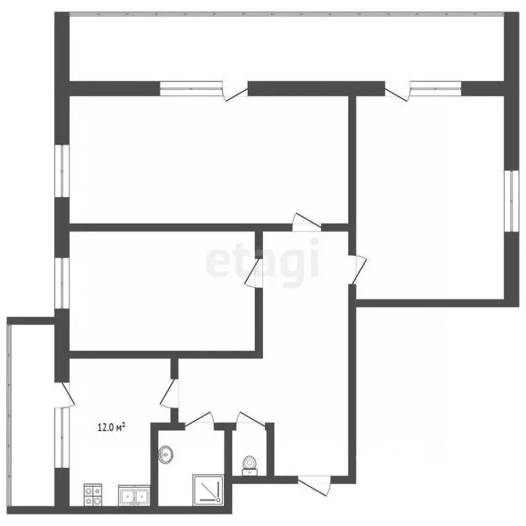 3-к кв. Татарстан, Набережные Челны просп. Сююмбике, 40 (90.0 м) - Фото 2