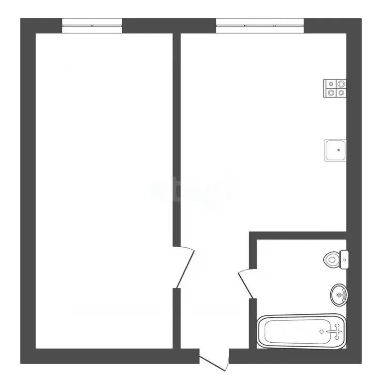 1-к кв. Тульская область, Тула ул. Кутузова, 110А (31.7 м) - Фото 1