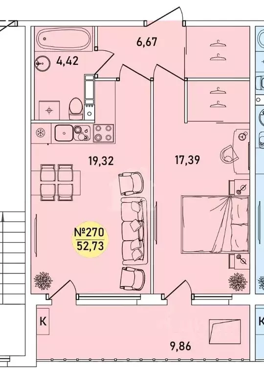 1-к кв. Ярославская область, Ярославль 2-й мкр,  (52.73 м) - Фото 1
