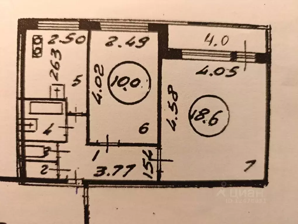 2-к кв. Санкт-Петербург ул. Есенина, 32К2 (46.2 м) - Фото 2