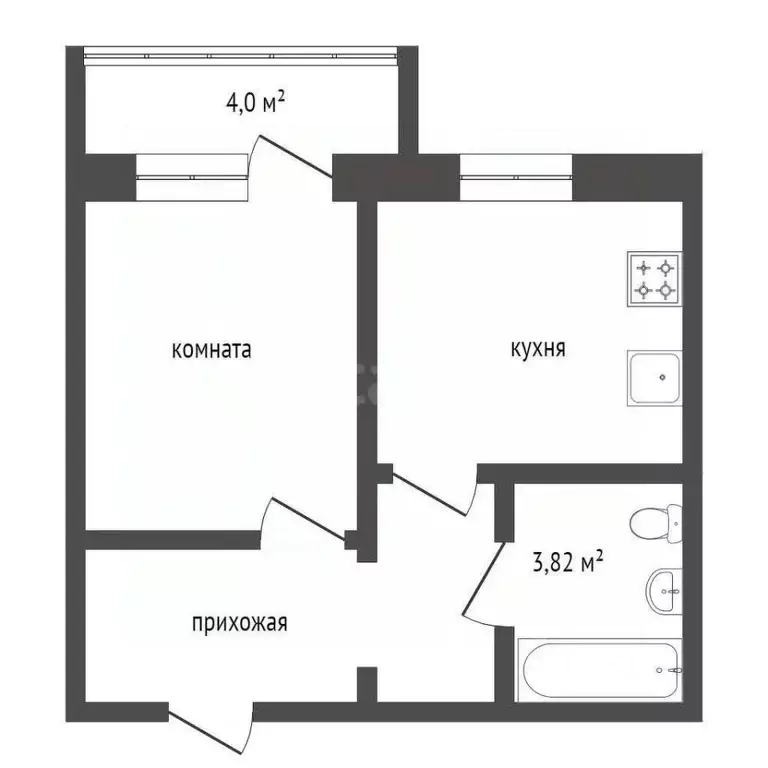 1-к кв. Курганская область, Кетовский муниципальный округ, с. Садовое ... - Фото 2