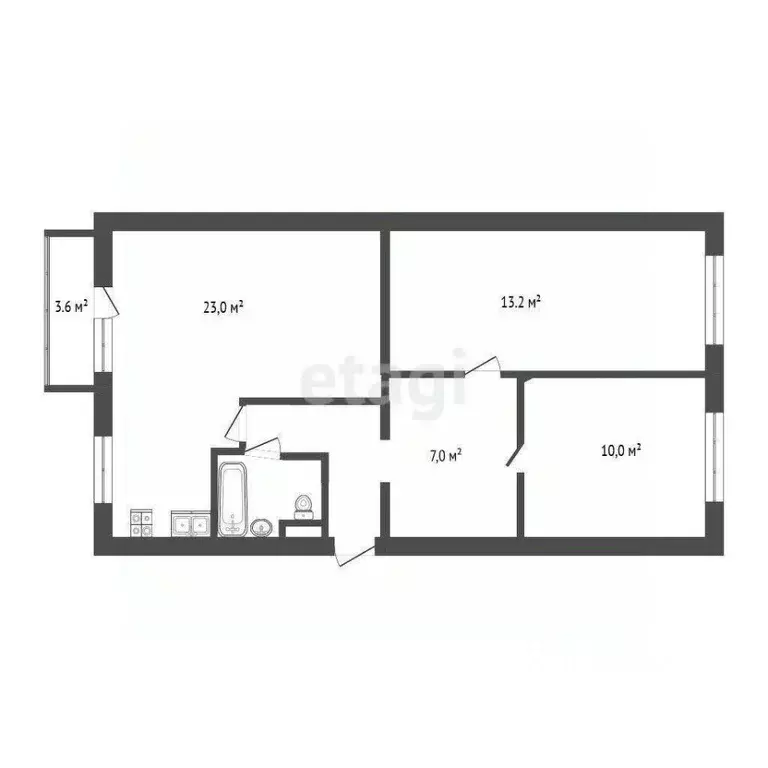 3-к кв. Севастополь просп. Октябрьской Революции, 57 (61.2 м) - Фото 2