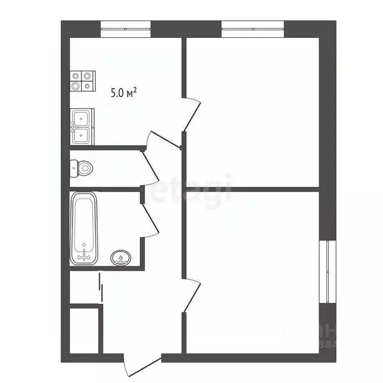 2-к кв. Саратовская область, Балашовский район, Пинеровка рп ... - Фото 2