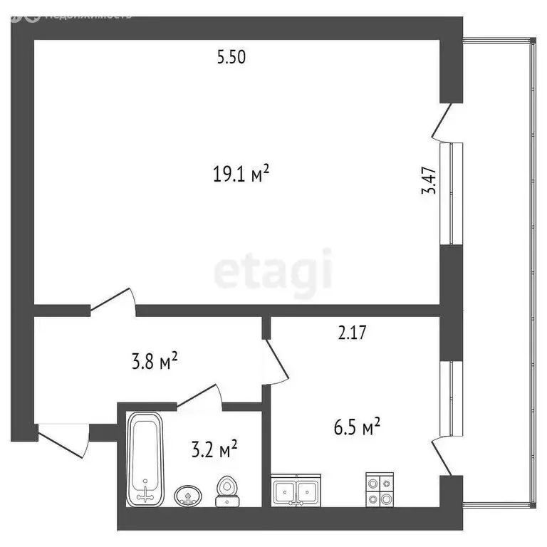 1-комнатная квартира: Севастополь, улица Вакуленчука, 26к4 (47 м) - Фото 0