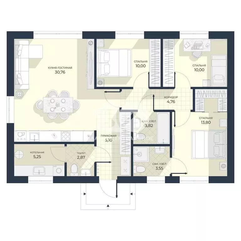 Дом в Садовый, Школьная улица, 52 (60 м) - Фото 1