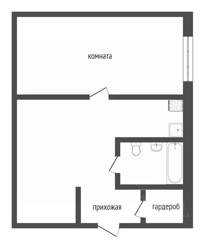 1-к кв. Ханты-Мансийский АО, Сургут просп. Мира, 40 (38.3 м) - Фото 2