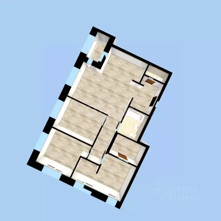 4-к кв. Башкортостан, Уфа ул. Энтузиастов, 7 (75.0 м) - Фото 2