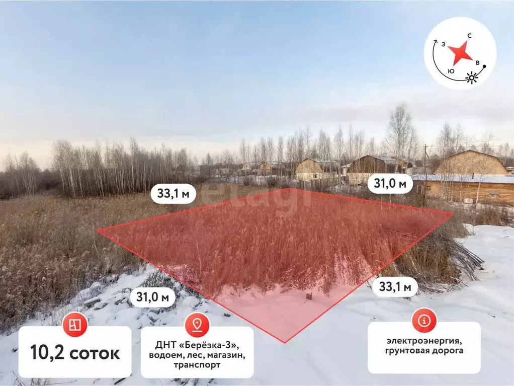 Участок в Тюменская область, Тюмень СОСН Березка-3 тер., ул. 11-я ... - Фото 1