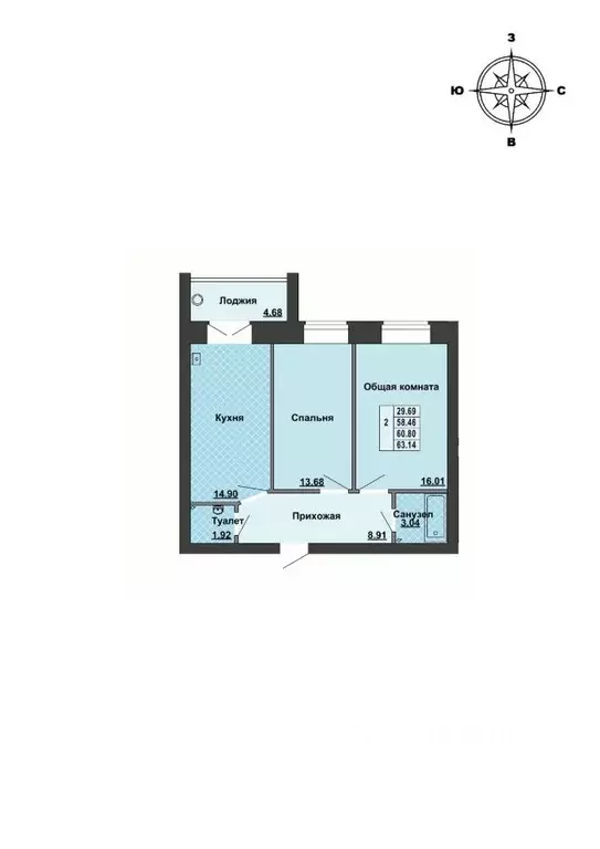 2-к кв. Марий Эл, Медведевский район, Руэмское с/пос, пос. Руэм ул. ... - Фото 1